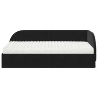 Struttura Letto Angolare con Materasso 2 pcs Nero Velluto 3394189