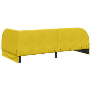 Struttura Letto Angolare con Materasso 2 pz-Giroletto con materasso Giallo Velluto 390030