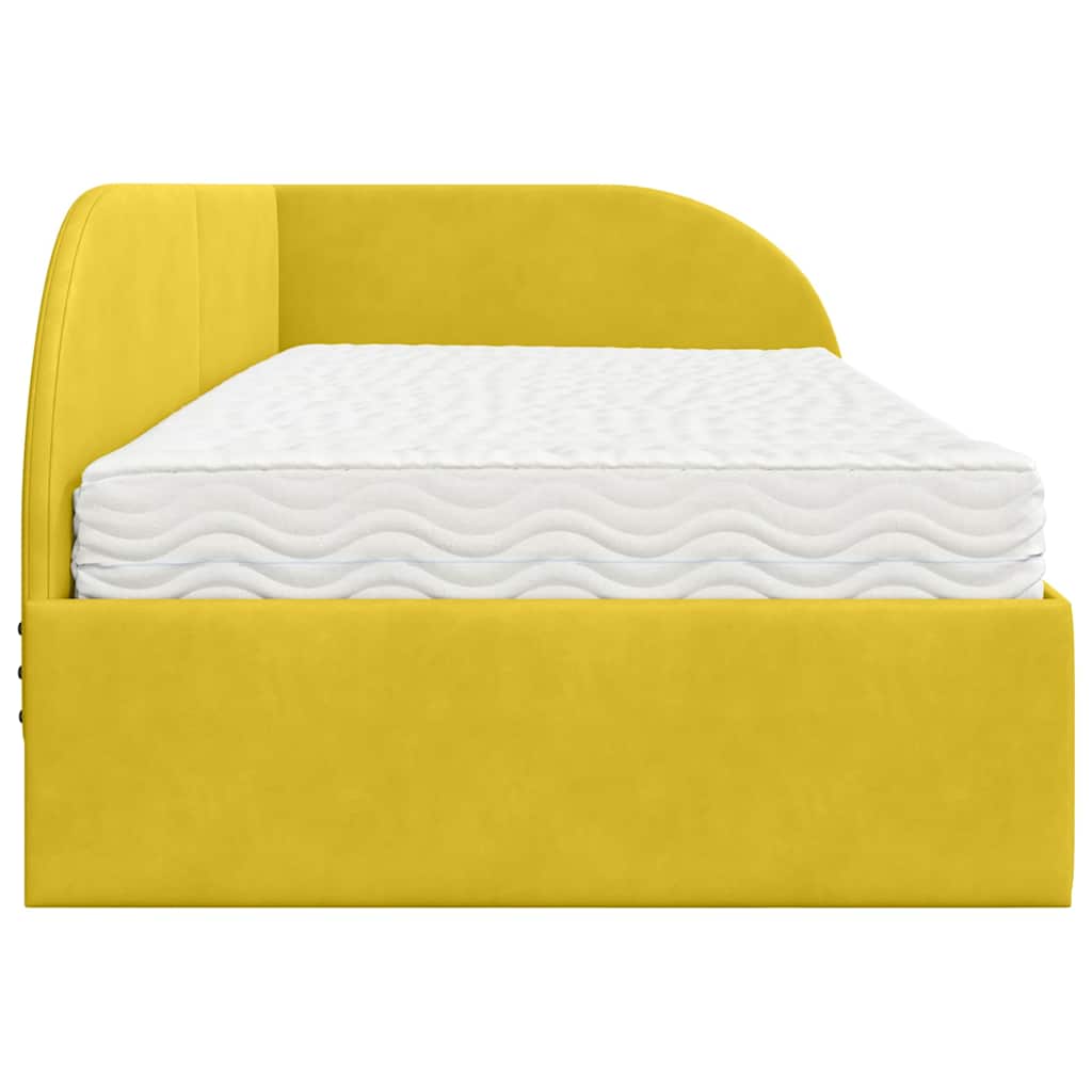 Struttura Letto Angolare con Materasso 2 pcs Giallo Velluto 3394190