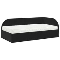Struttura Letto Angolare con Materasso 2 pcs Nero Velluto 3394199