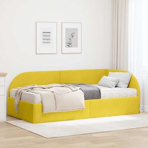 Struttura Letto Angolare con Materasso 2 pcs Giallo Velluto 3394200