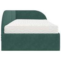 Struttura Letto Angolare con Materasso 2 pcs Verde Velluto 3394206