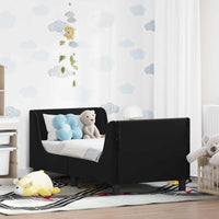 Struttura letto per bambini con testata Nero 70 x 140 cm 42010849