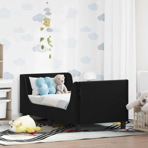Struttura letto per bambini con testata Nero 70 x 140 cm 42010849