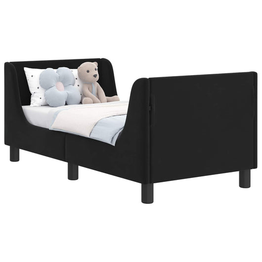 Struttura letto per bambini con testata Nero 70 x 140 cm 42010849