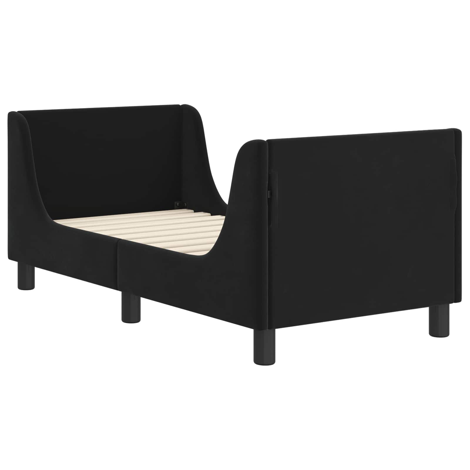 Struttura letto per bambini con testata Nero 70 x 140 cm 42010849
