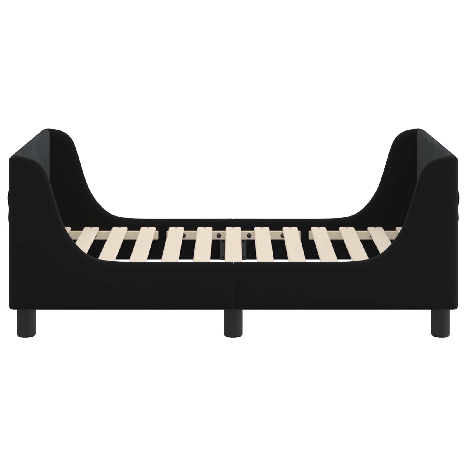 Struttura letto per bambini con testata Nero 70 x 140 cm 42010849