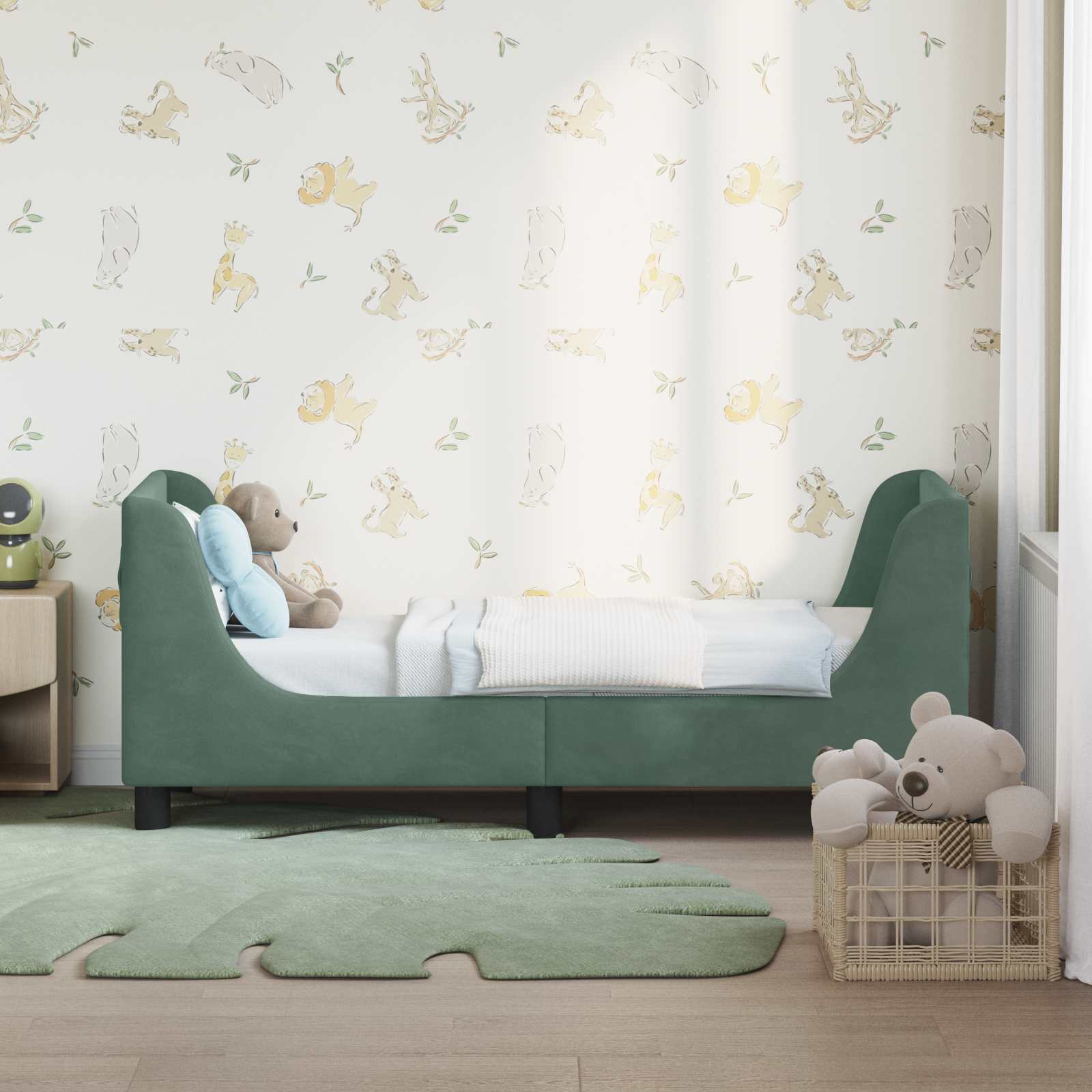 Struttura letto per bambini con testata Verde Mare 70 x 140 cm 42010852