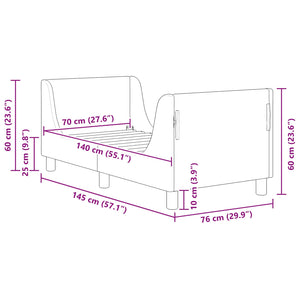 Struttura letto per bambini con testata Blu Polizia 70 x 140 cm 42010853