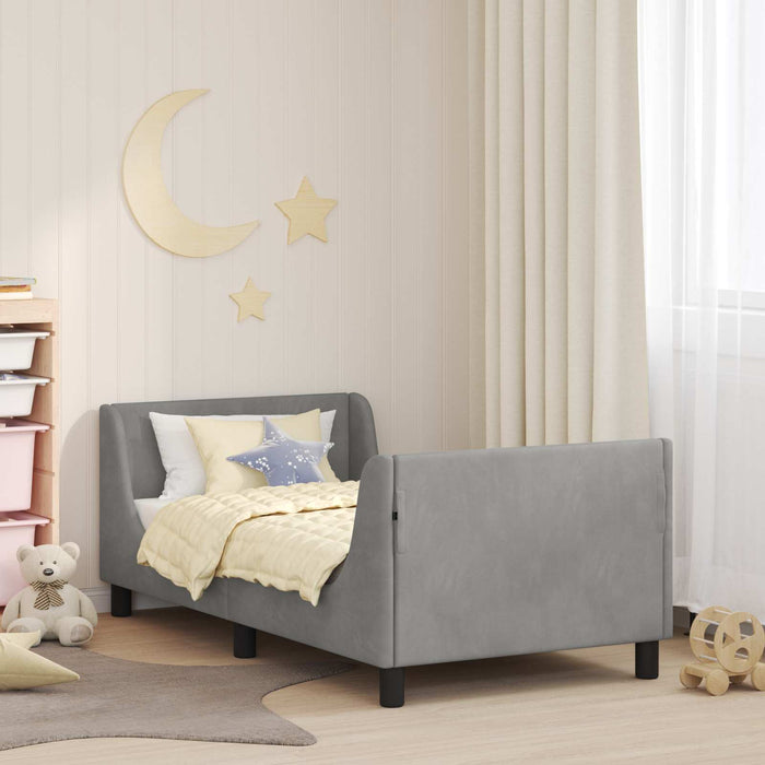 Struttura letto bambini con testata Grigio chiaro 80 x 160 cm 42010857