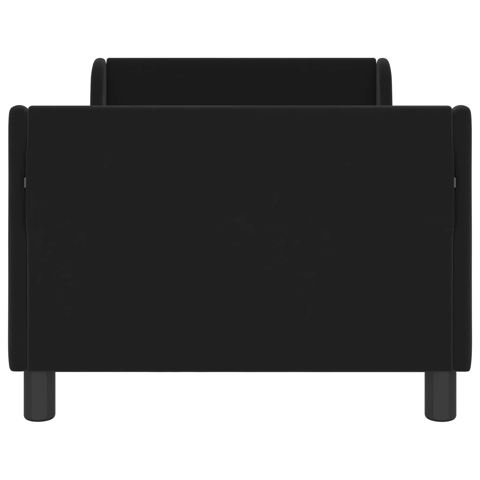 Struttura letto bambini con testata Nero 80 x 160 cm Velluto 42010859