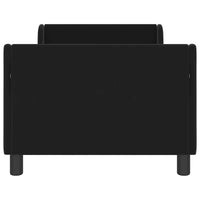 Struttura letto bambini con testata Nero 80 x 160 cm Velluto 42010859