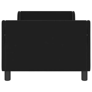 Struttura letto bambini con testata Nero 80 x 160 cm Velluto 42010859