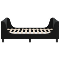 Struttura letto bambini con testata Nero 80 x 160 cm Velluto 42010859