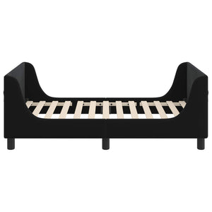 Struttura letto bambini con testata Nero 80 x 160 cm Velluto 42010859