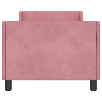 Struttura letto bambini con testata Rosa 80 x 160 cm Velluto 42010860