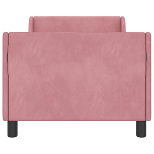 Struttura letto bambini con testata Rosa 80 x 160 cm Velluto 42010860