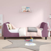 Struttura letto bambini con testata Viola 80 x 160 cm Velluto 42010861