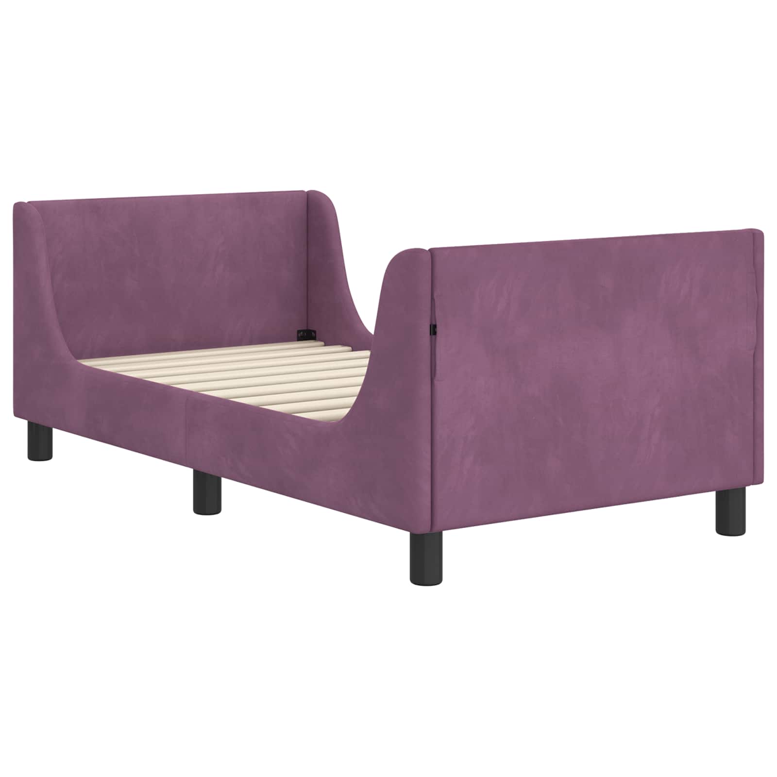 Struttura letto bambini con testata Viola 80 x 160 cm Velluto 42010861