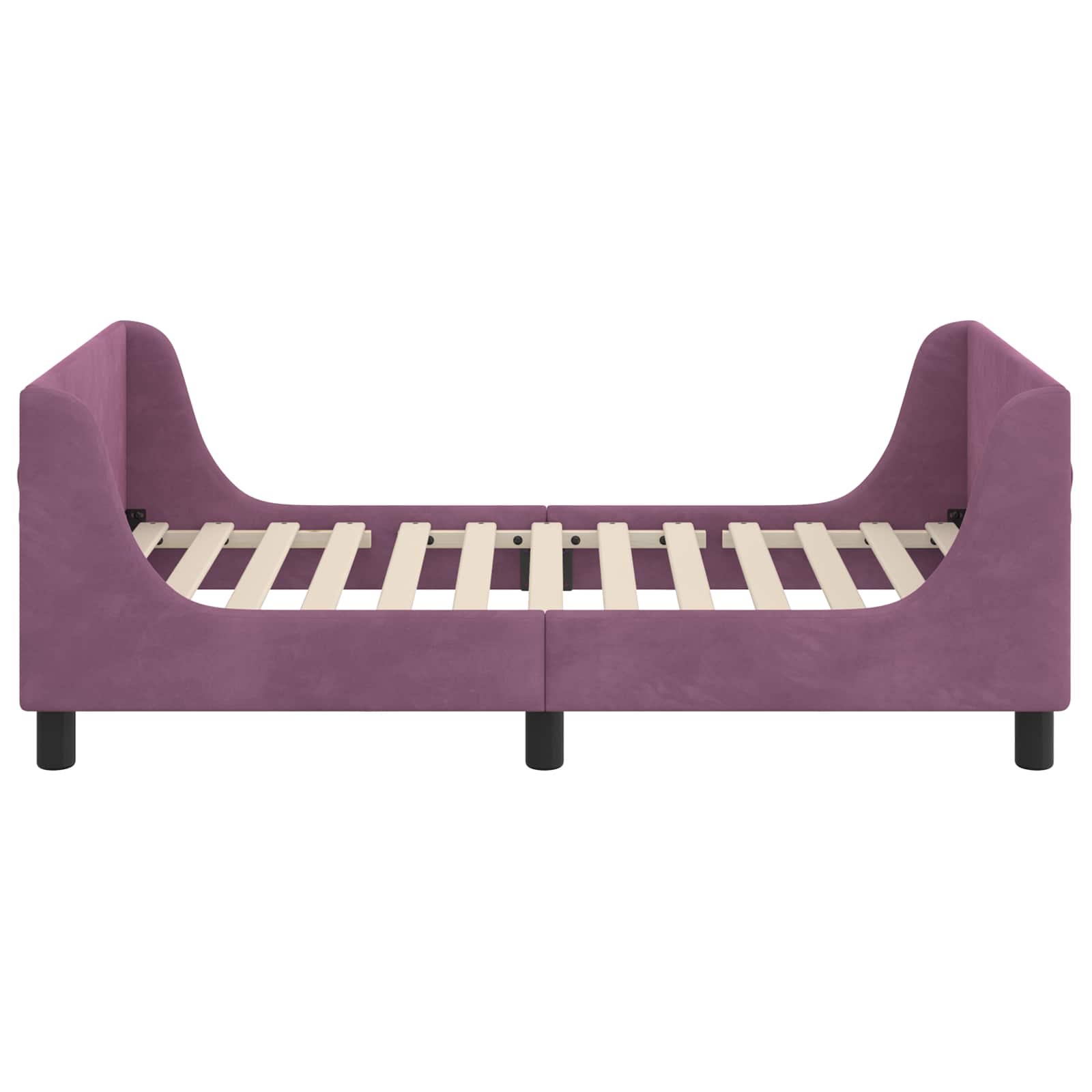 Struttura letto bambini con testata Viola 80 x 160 cm Velluto 42010861