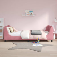 Struttura letto bambini con testata Rosa 80 x 200 cm Velluto 42010870