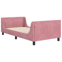Struttura letto bambini con testata Rosa 80 x 200 cm Velluto 42010870