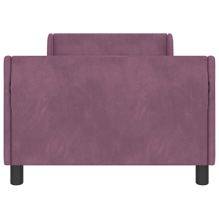 Struttura letto bambini con testata Viola 80 x 200 cm Velluto 42010871