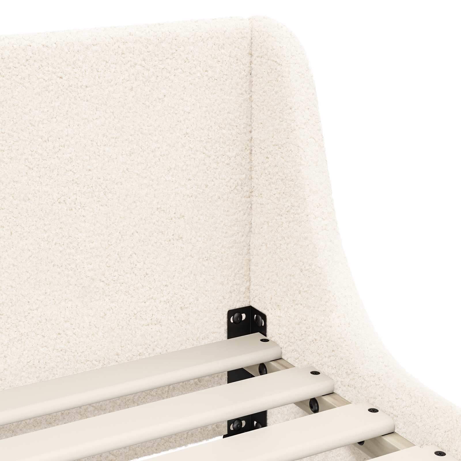 Struttura letto bambini con testata Crema 90 x 190 cm 42010874