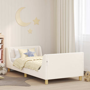 Struttura letto bambini con testata Crema 90 x 190 cm 42010874