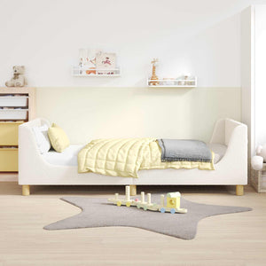 Struttura letto bambini con testata Crema 90 x 190 cm 42010874