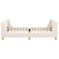 Struttura letto bambini con testata Crema 90 x 190 cm 42010874