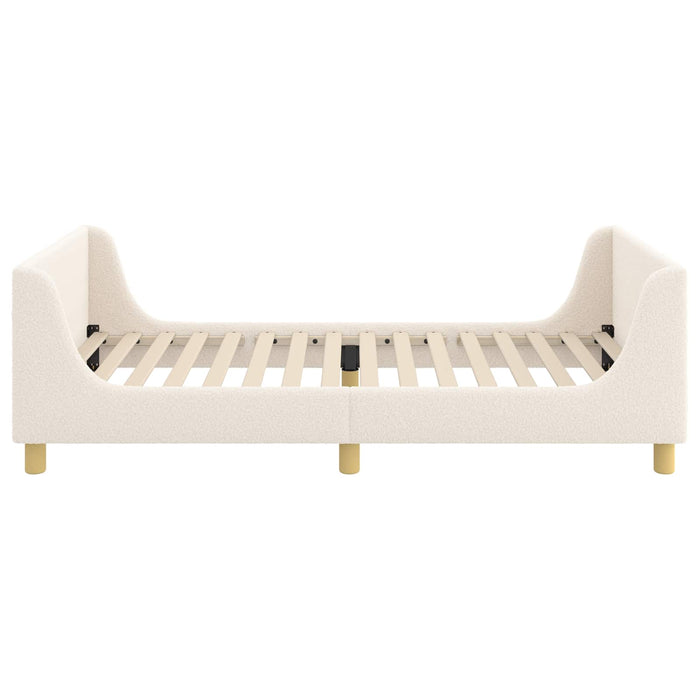 Struttura letto bambini con testata Crema 90 x 190 cm 42010874