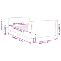Struttura letto bambini con testata Grigio scuro 90 x 190 cm 42010878