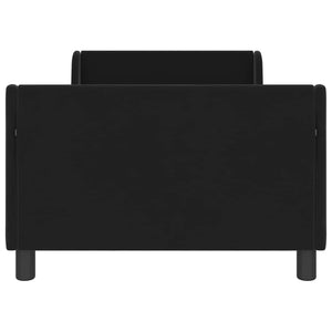 Struttura letto bambini con testata Nero 90 x 190 cm Velluto 42010879
