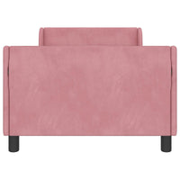 Struttura letto bambini con testata Rosa 90 x 190 cm Velluto 42010880