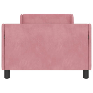 Struttura letto bambini con testata Rosa 90 x 190 cm Velluto 42010880