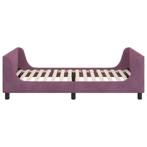 Struttura letto bambini con testata Viola 90 x 190 cm Velluto 42010881