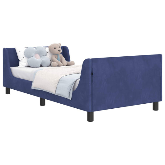 Struttura letto bambini con testata Blu Polizia 90 x 190 cm 42010883