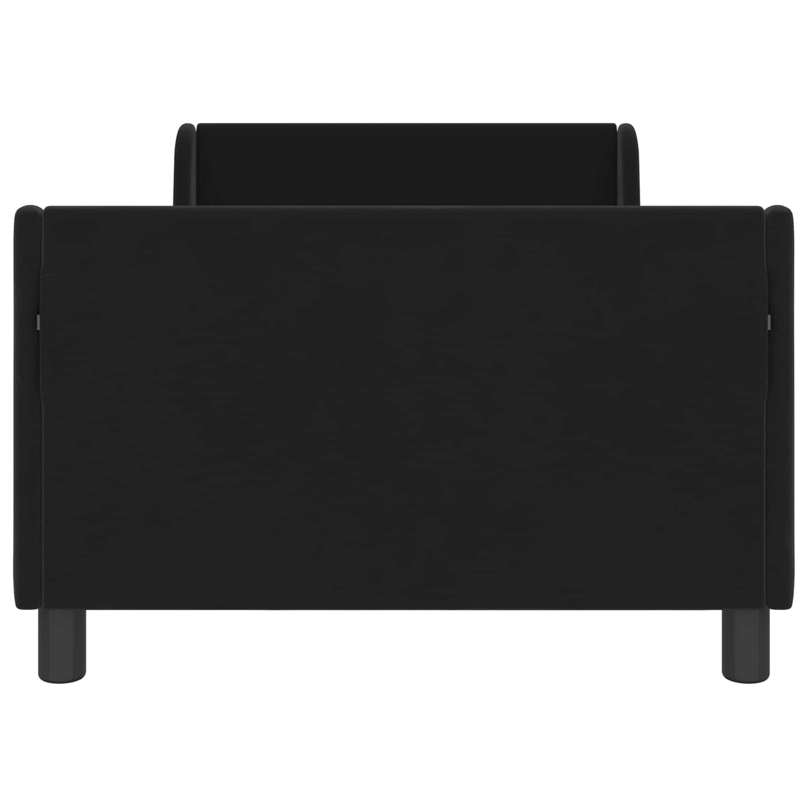 Struttura letto bambini con testata Nero 90 x 200 cm Velluto 42010889