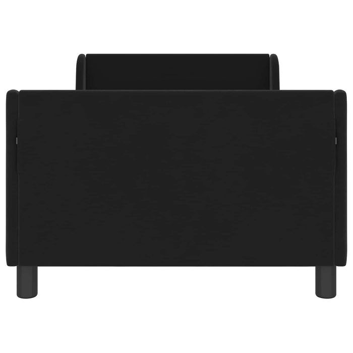 Struttura letto bambini con testata Nero 90 x 200 cm Velluto 42010889