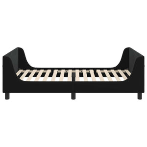 Struttura letto bambini con testata Nero 90 x 200 cm Velluto 42010889