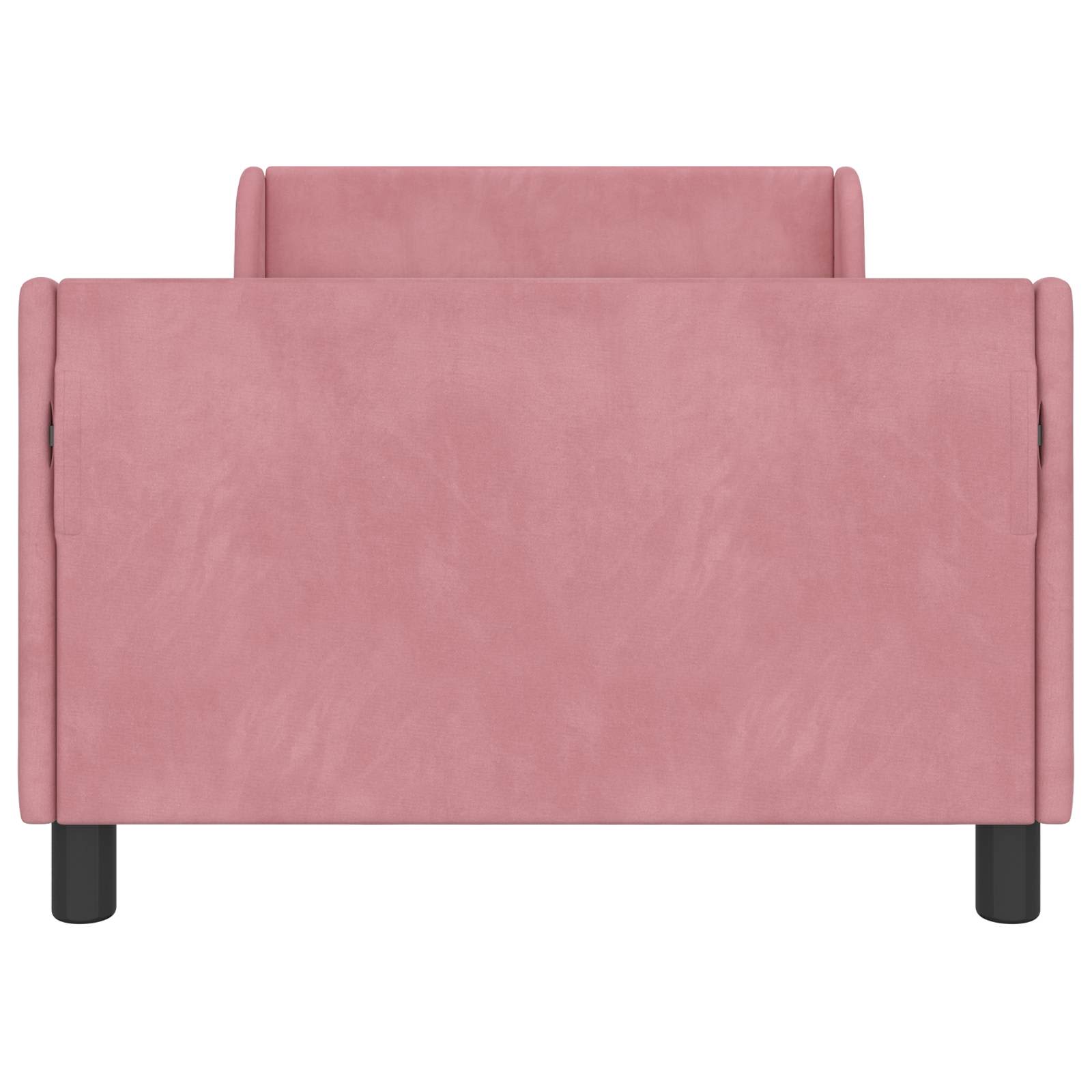 Struttura letto bambini con testata Rosa 90 x 200 cm Velluto 42010890