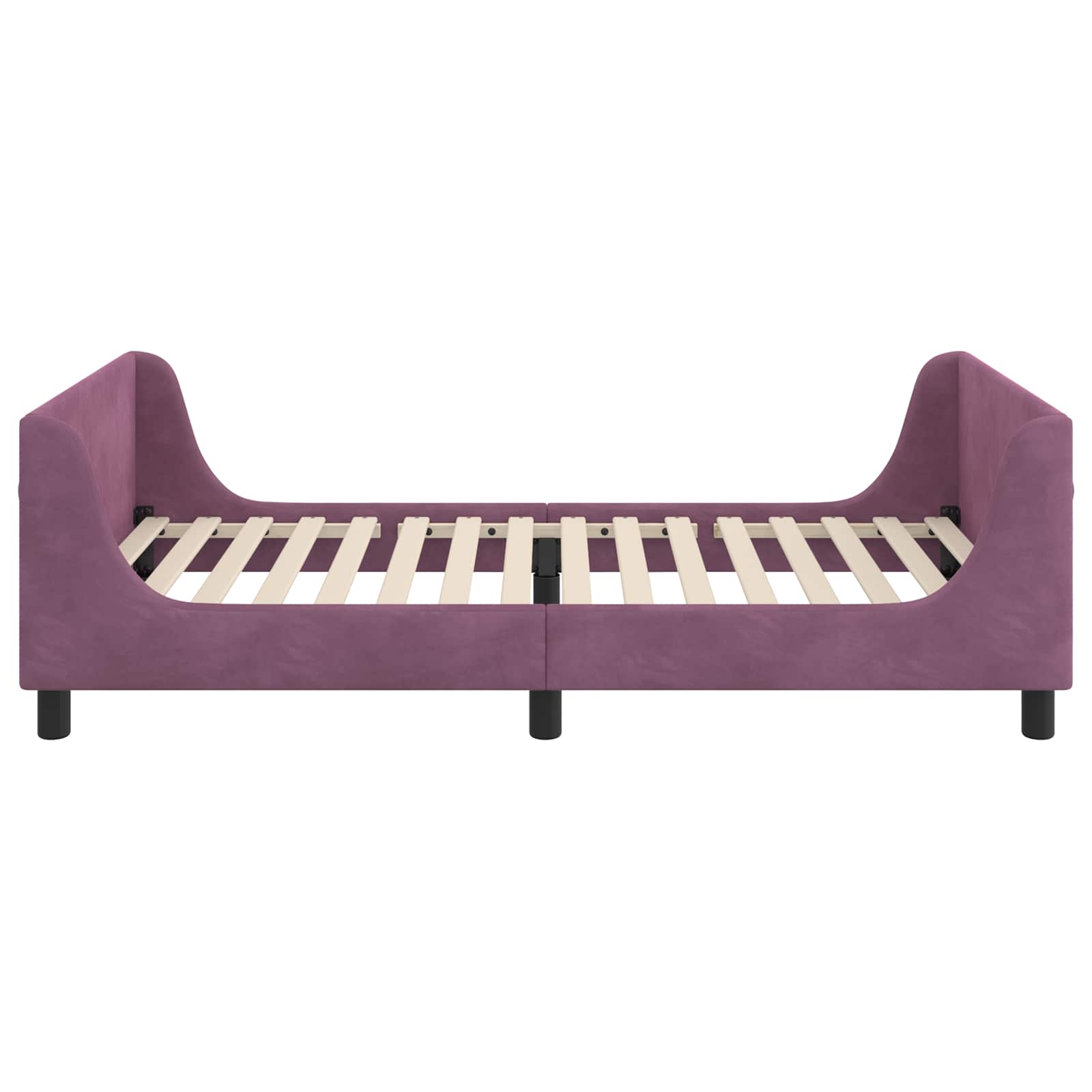 Struttura letto bambini con testata Viola 90 x 200 cm Velluto 42010891