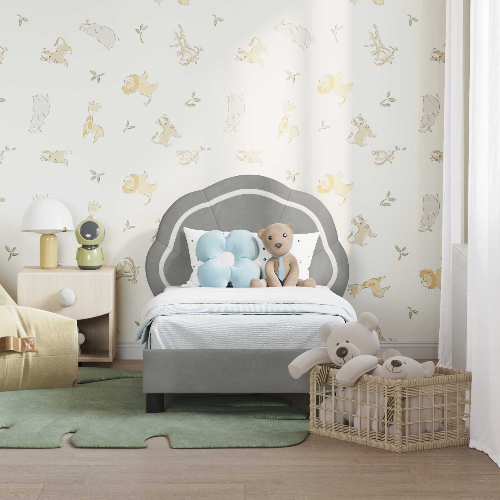 Struttura letto per bambini con testata Grigio chiaro 42010894