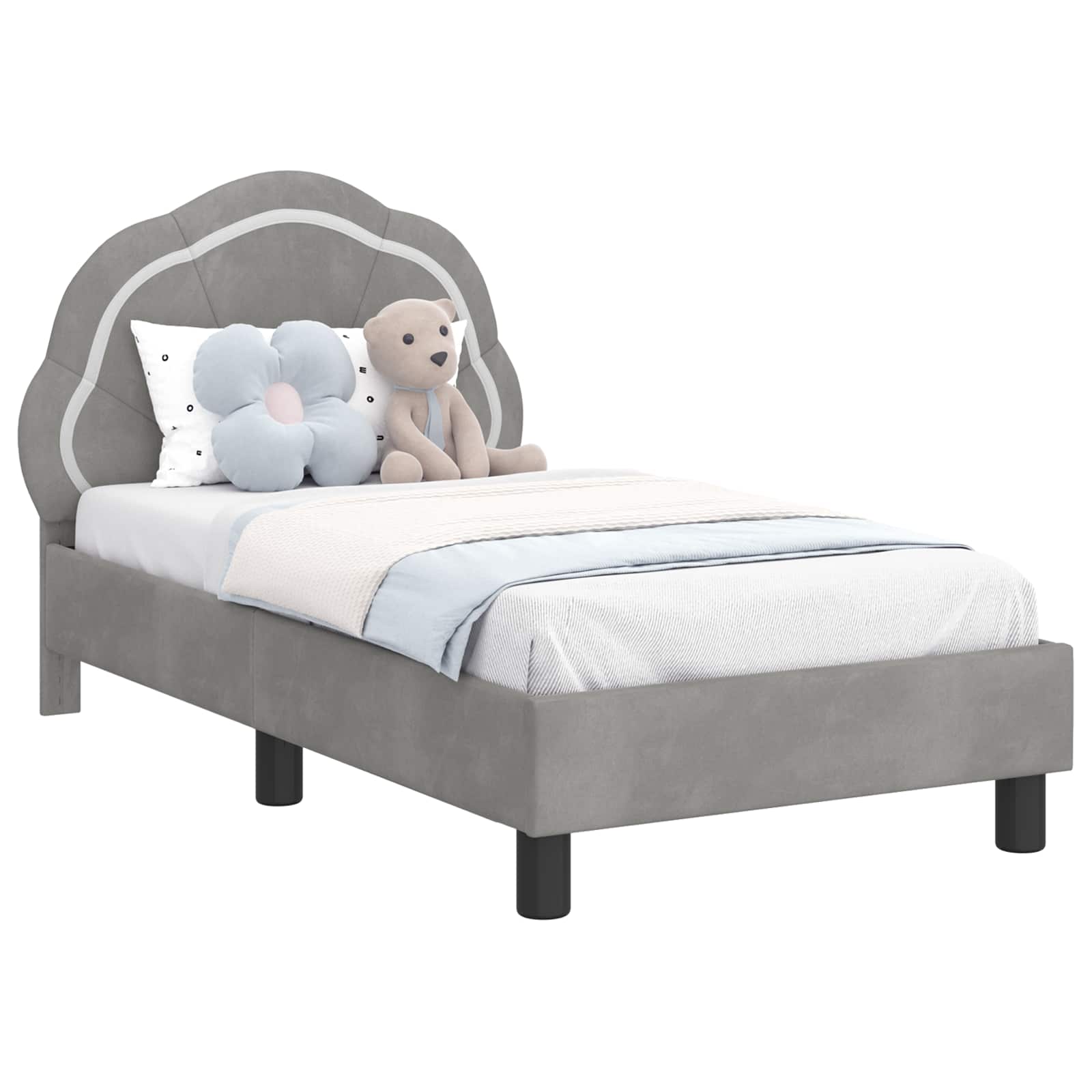 Struttura letto per bambini con testata Grigio chiaro 42010894