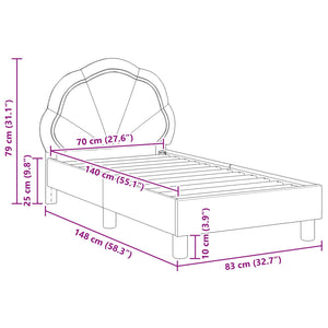 Struttura letto per bambini con testata Grigio chiaro 42010894