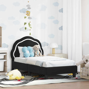 Struttura letto per bambini con testata Nero 70 x 140 cm 42010896