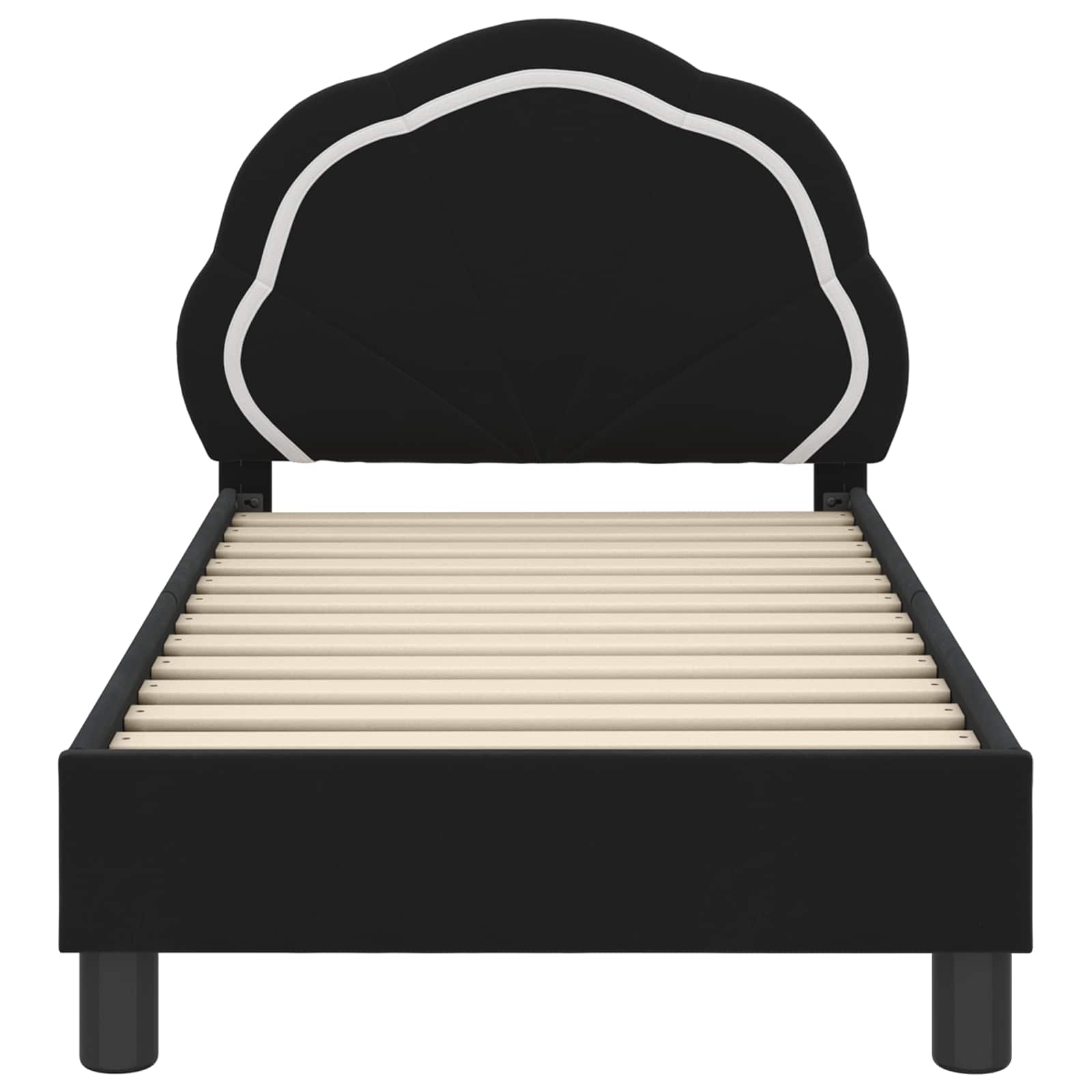 Struttura letto per bambini con testata Nero 70 x 140 cm 42010896
