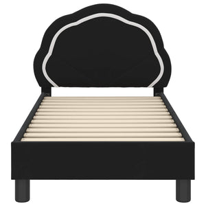 Struttura letto per bambini con testata Nero 70 x 140 cm 42010896