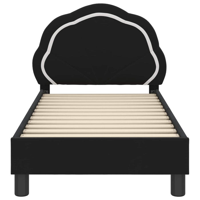 Struttura letto per bambini con testata Nero 70 x 140 cm 42010896